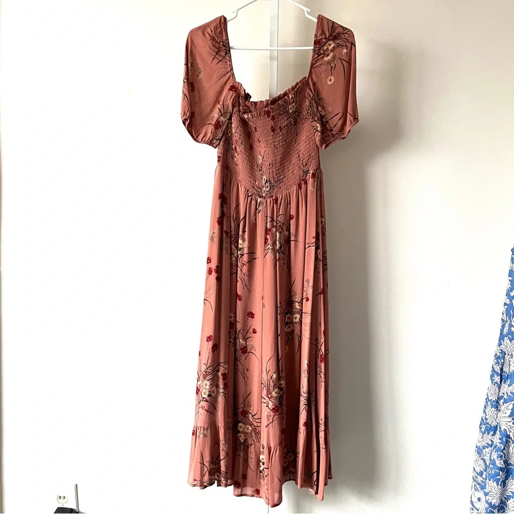 Reformation Blush Pink Floral Meadow Dress - Picture 5 of 5